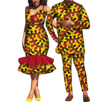 Couple clothing suspender skirt African clothing