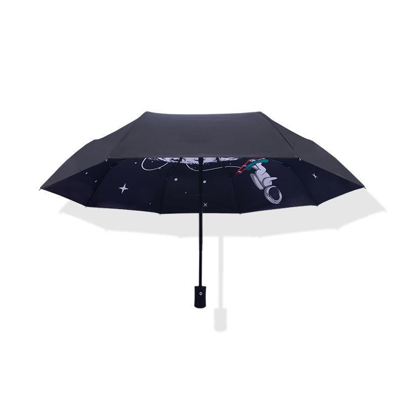 Personalized Double-Use Dual-Use Three-Folding Sun Umbrella For Male and Female Students