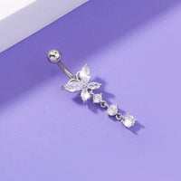 Butterfly Zircon Navel Ring Human Body Piercing Jewelry Woman