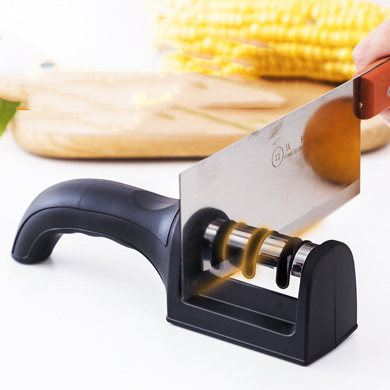 Multifunctional Hand-held Triple-use Sharpening Tool For Home Use