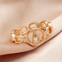 Fashion Jewelry Retro Hollow Metal Copper Plated Geometric  Ring