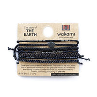 Wakami Earth Handmade Boho Bracelets Set of 7 | Braided Indie Bracelets for Women and Men | Beaded, Stackable, Handmade by Artisans, Waterproof Waxed Thread | WINTER