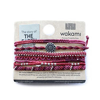 Wakami Earth Handmade Boho Bracelets Set of 7 | Braided Indie Bracelets for Women and Men | Beaded, Stackable, Handmade by Artisans, Waterproof Waxed Thread | WINTER