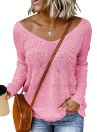 Dokotoo Women's Color Block Cable Knit Pullover Sweater