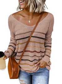 Dokotoo Women's Color Block Cable Knit Pullover Sweater