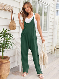 AUTOMET Jumpsuits for Women Casual Summer Rompers Sleeveless Loose Spaghetti Strap Baggy Overalls Jumpers with Pockets 2024