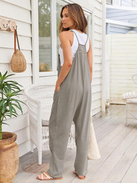 AUTOMET Jumpsuits for Women Casual Summer Rompers Sleeveless Loose Spaghetti Strap Baggy Overalls Jumpers with Pockets 2024